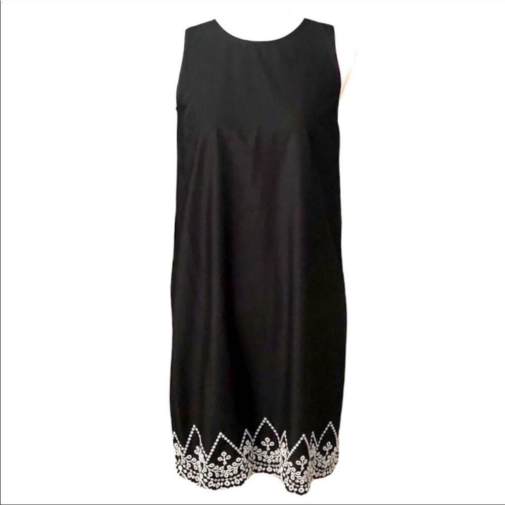 Loft shift dress with embroidery hem detail